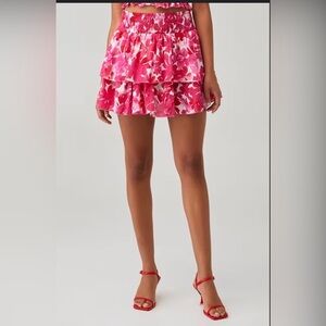Tiare Hawaii Women’s Fiji Flowers Pink Olivia Skirt Size XS/S NWT